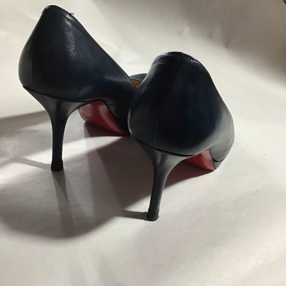 auth CHRISTIAN LOUBOUTIN size 35.5 navy platforms - Picture 4 of 8